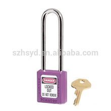 P21 Chrome Plated Copper Safety Lockout Long Shackle Safety Lockout Long Shackle Padlock L76mm D6mm 40*45*20mm CE Approved